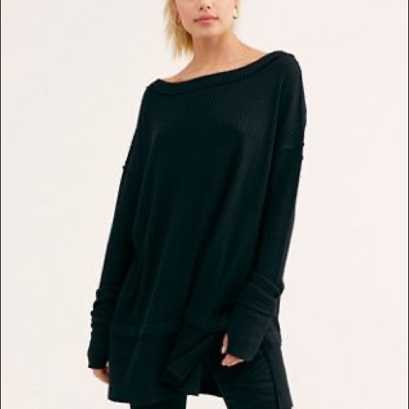 Free People | Black North Shore Thermal | S - Picture 3 of 16